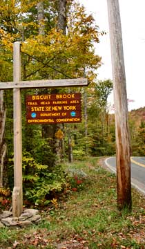 biscuit brook DEC parking lot for Big Indian Mountain