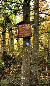 3500 sign on Big Indian Mountain