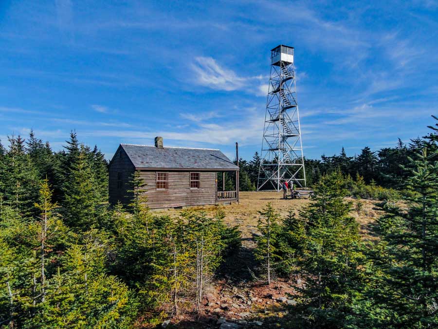 Hunter Mountain fire tower and Ranger Station and summit to Hunter Mountain