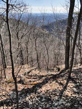 top of the harding road trail