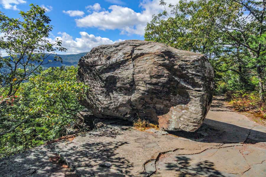 Boulder Rock which is off the southern tip of the Escarpment Trail