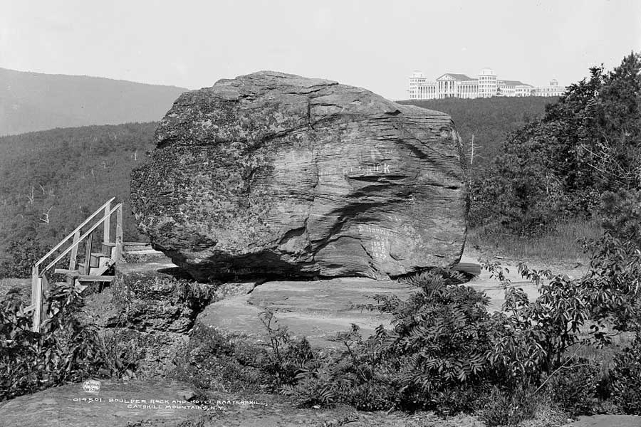 historic picture of Boulder Rock 100 years ago