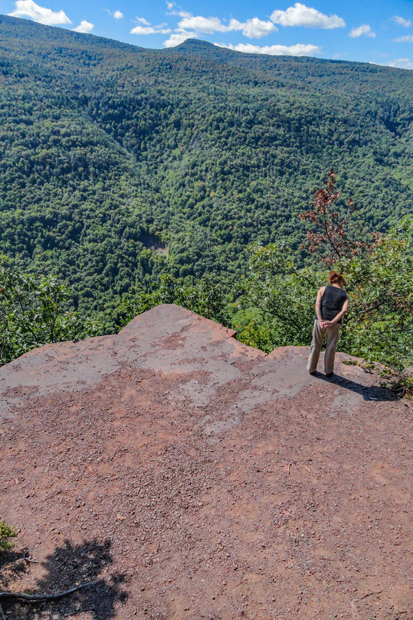 sunset ledge in the kaaterskill clove of the catskill mountains.