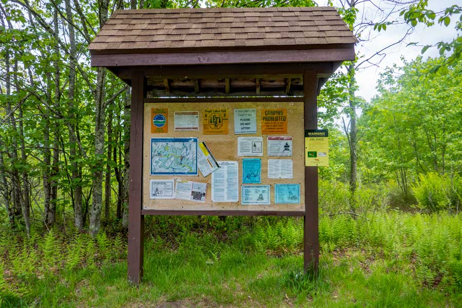 DEC Kiosk for the Balsam Lake Mountain Parking Area