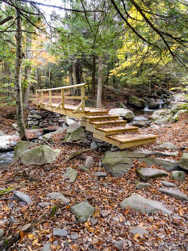 The first bridge you will cross the batavia creek to blackhead mountain range