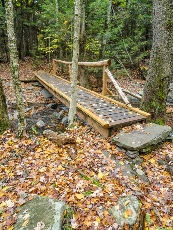 The second bridge you will cross over the Batavia Creek to the trail junction to Blackhead mountain and black dome mountain