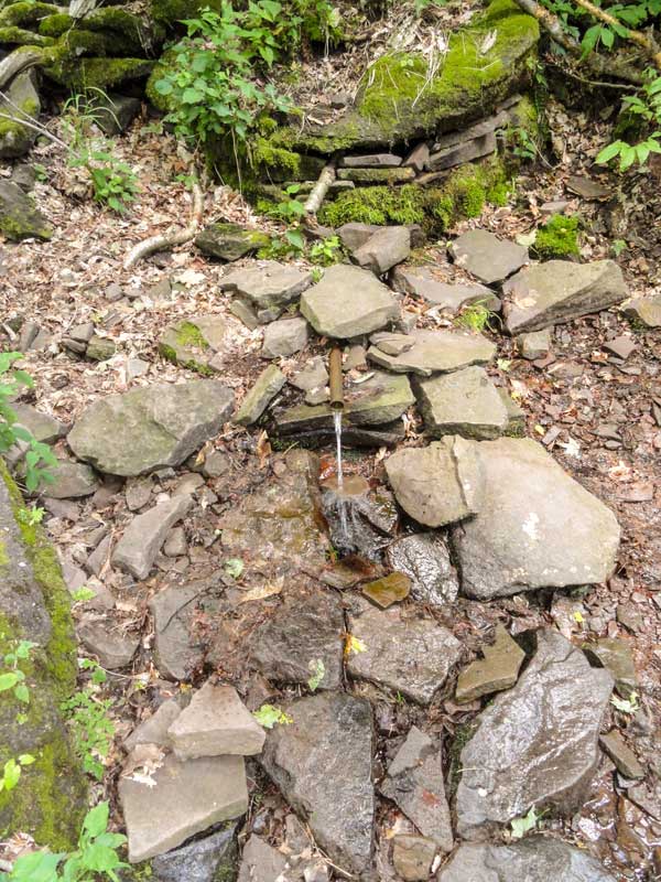 water source on the trail to Lockwood gap and blackhead and black dome mountains