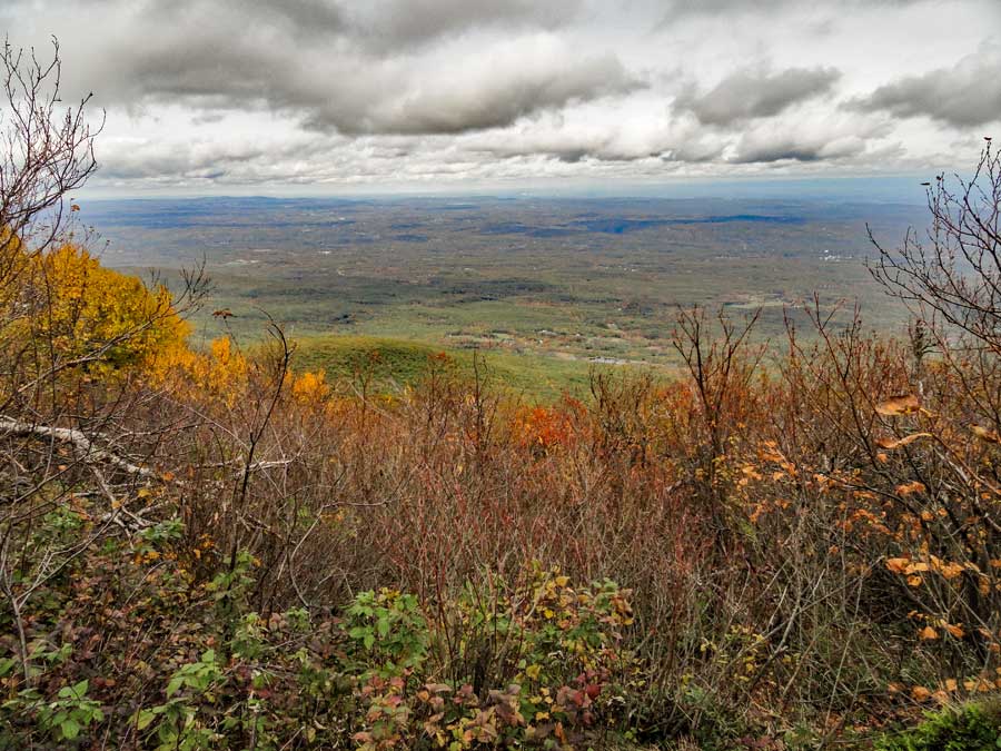 view of the hudson valley from the view point just south of Arizona Mountain in the Catskill Mountains