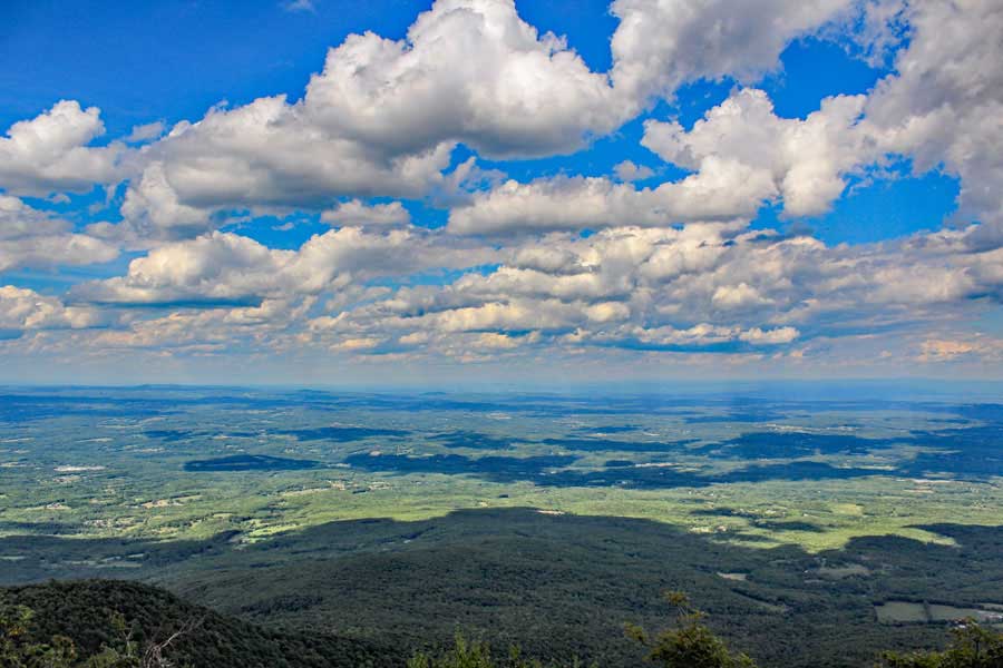 view point on Windham High Peak looking north towards albany, ny