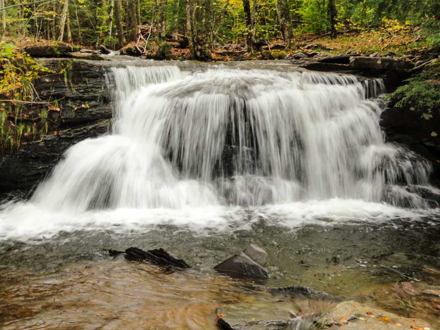 East Kill Waterfall just beyond the field off the Colgate Lake Trail