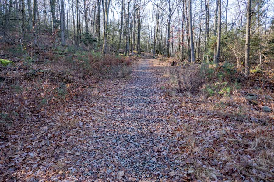  the beginning of the Ashokan Quarry Trail  