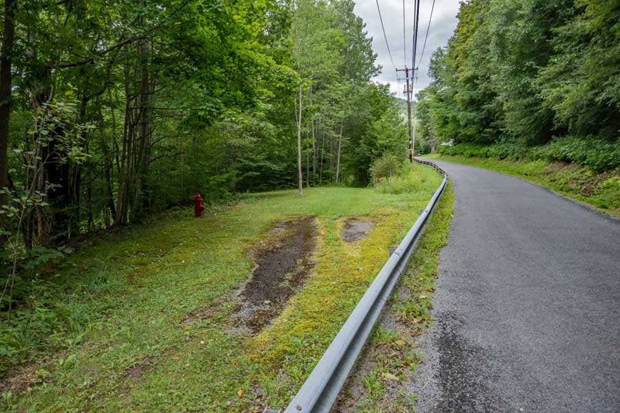 trailhead to the Margaretville Village Trail from south side road to Rt 28.