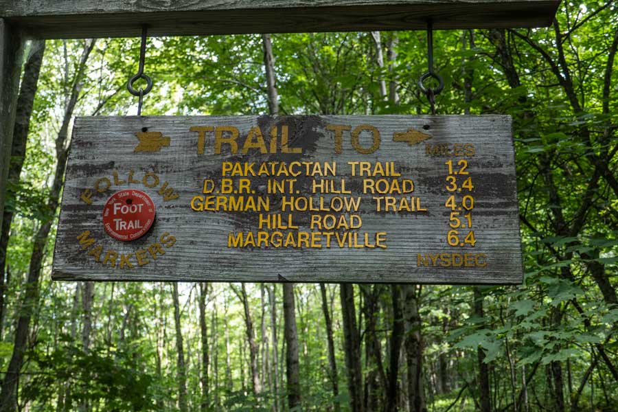 DEC sign at the entrance of the Ploutz Road Parking Area