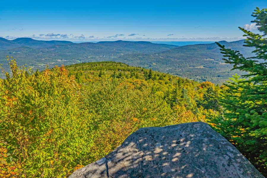 Views of Tannersville NY from Danny's Lookout on Plateau Mountain