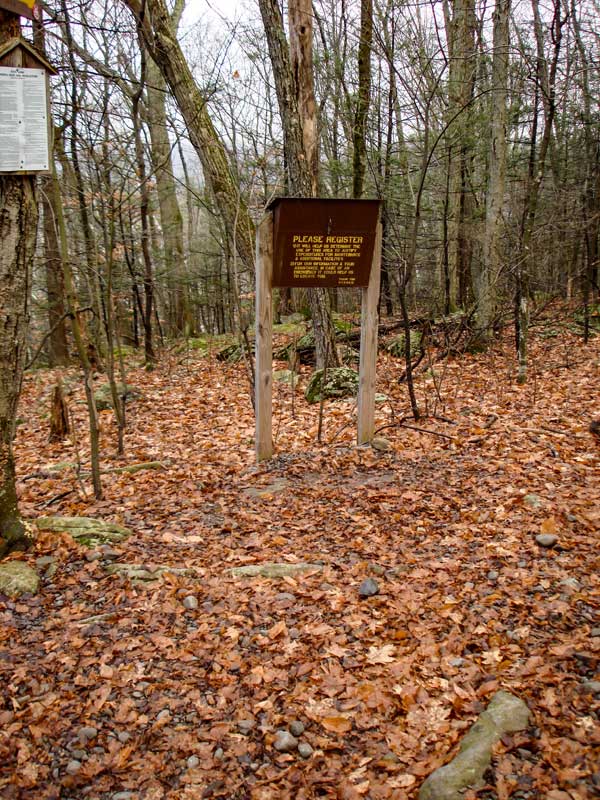 Registration box for the Phoenicia Trail
