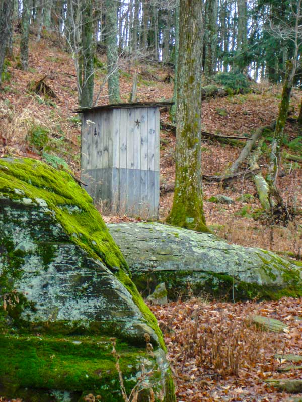 Outhouse by the Baldwin Memorial Lean-To