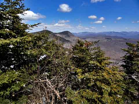 great view point near the summit of balsam cap mountain with view of cornell mountain and wittenberg mountain