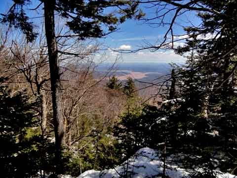view point from the upper ledge on friday mountain in the catskill mountains