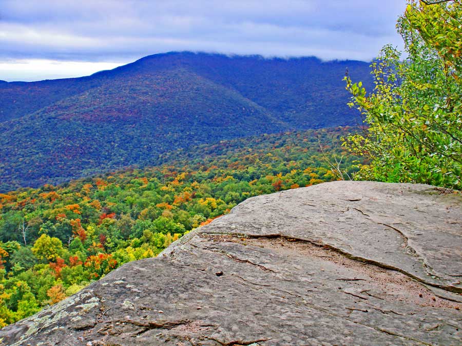 View spot on Giant Ledge in the slide mountain wilderness 