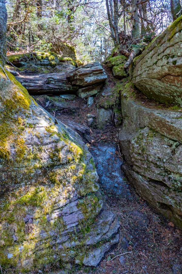 small little climbs up ledge rock near the summit of Peekamoose Mountain