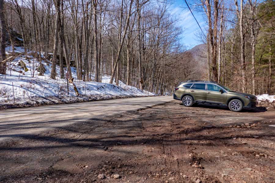 DEC Parking Area #6 trail head to bangle Hill trail off Peekamoose road