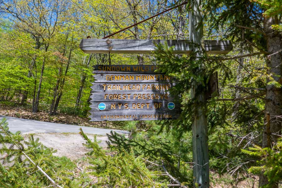 DEC Parking Area #6 trail head to Denman Loop Trail trail off Moore Hill Road