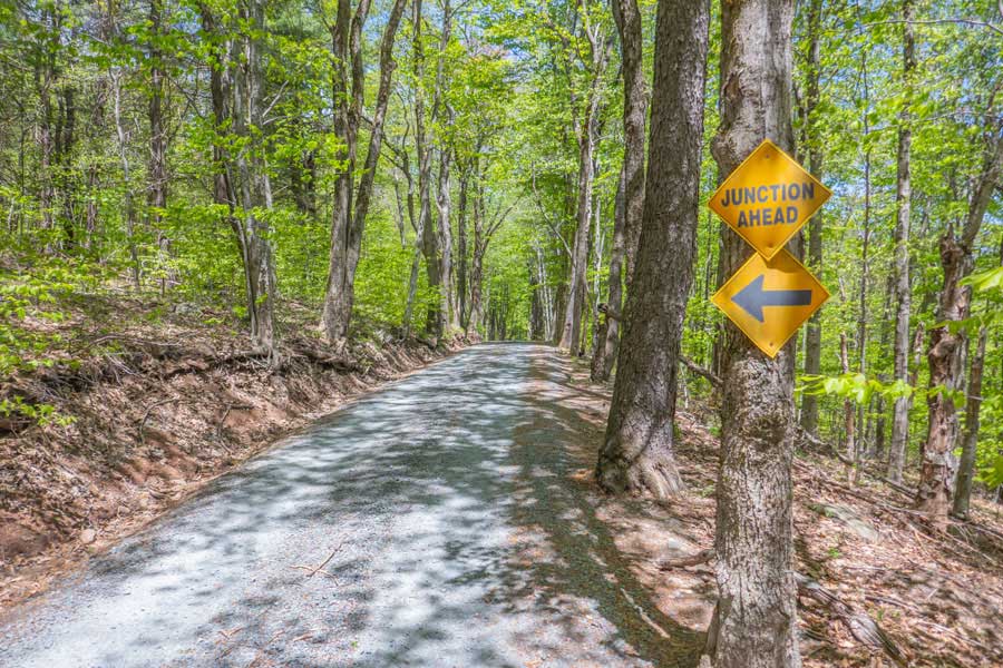 approaching the Denman Loop Trail trail off Moore Hill Road