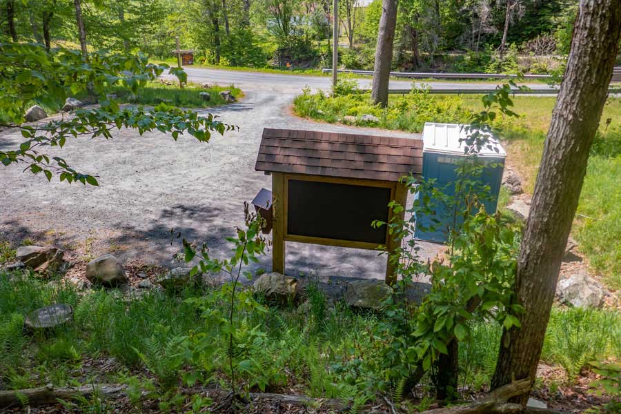 Red Hill Fire Tower parking area kiosk