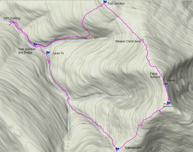 Balsam Mountain GPS map