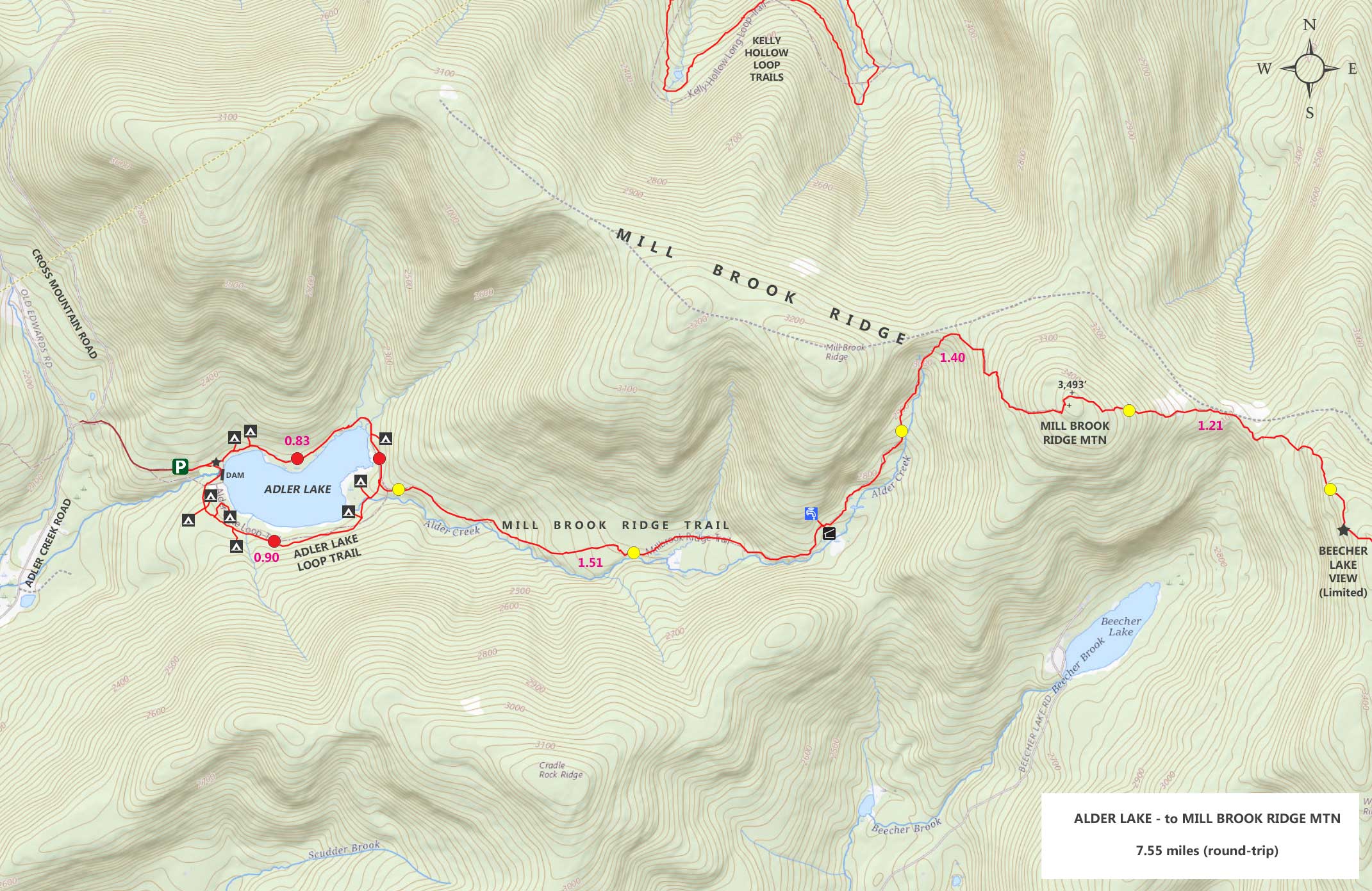 map of alder lake hiking trails