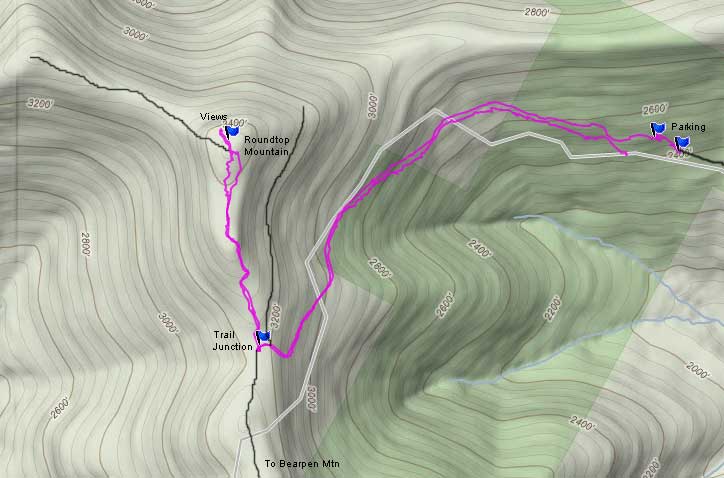 Balsam Mountain GPS map