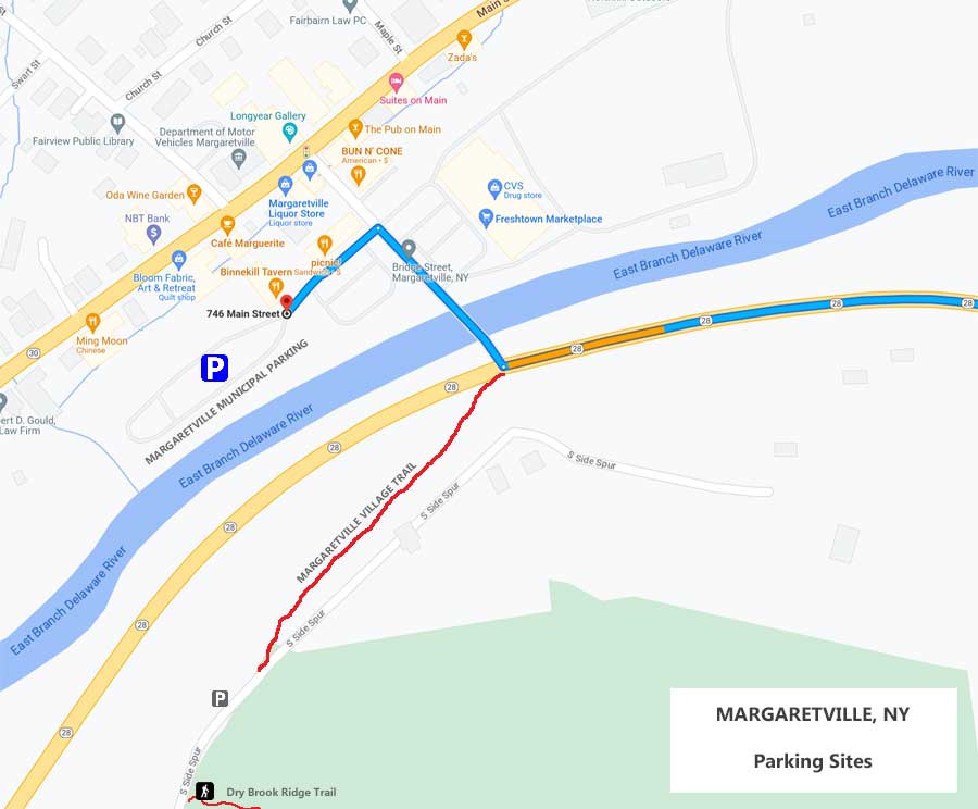 Map of the Dry Brook Ridge Trail