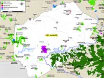 map of delaware county NY