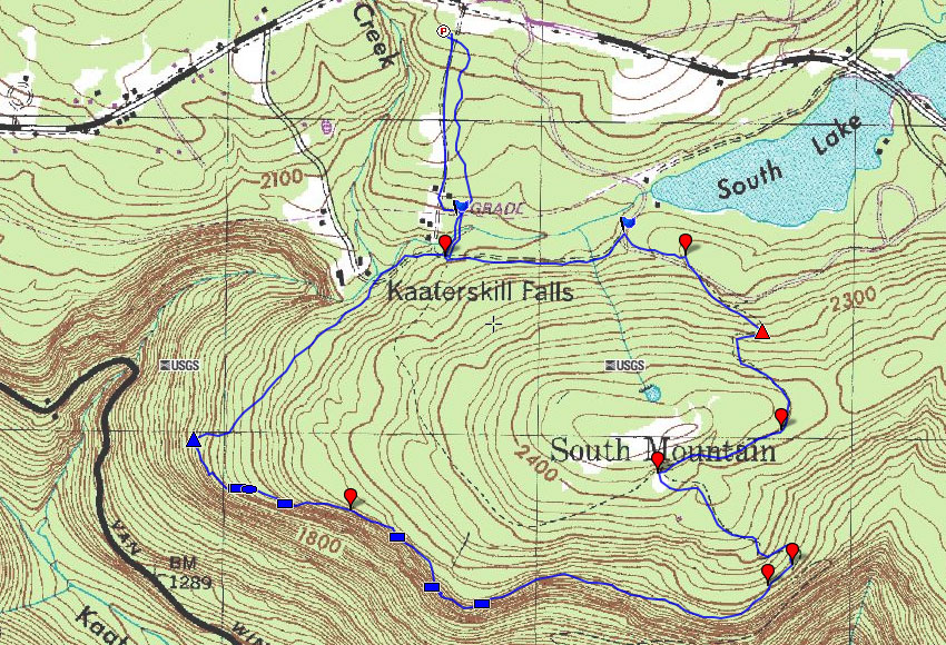 Catskill Trails Map, Catskills Park NY