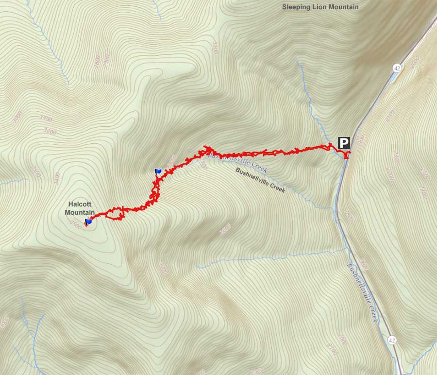 Halcott GPS map