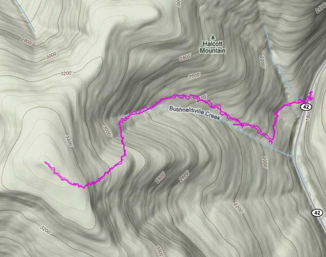 Halcott GPS map