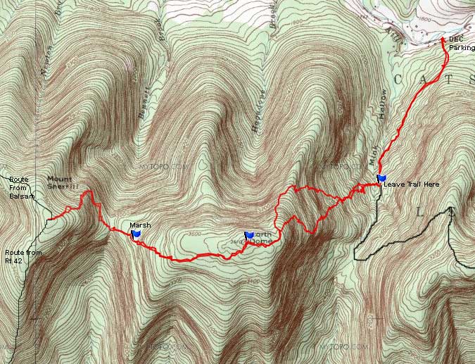 North Dome Sherrill Mountain GPS map