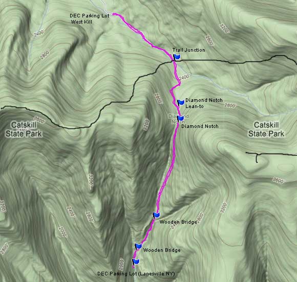 Diamond Notch GPS map