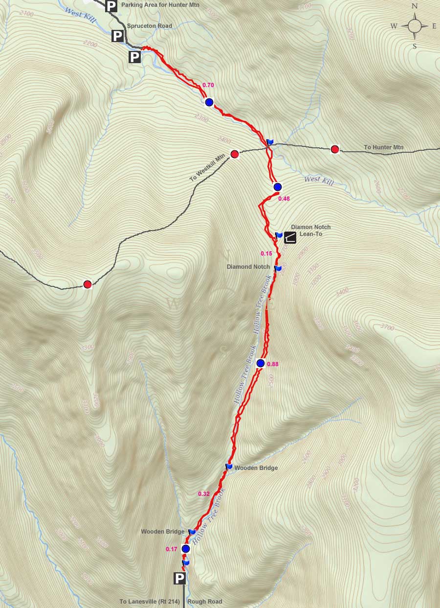 Diamond Notch GPS map
