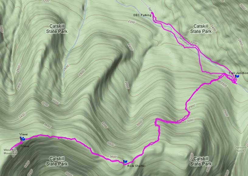 Leavitt's Peak GPS map