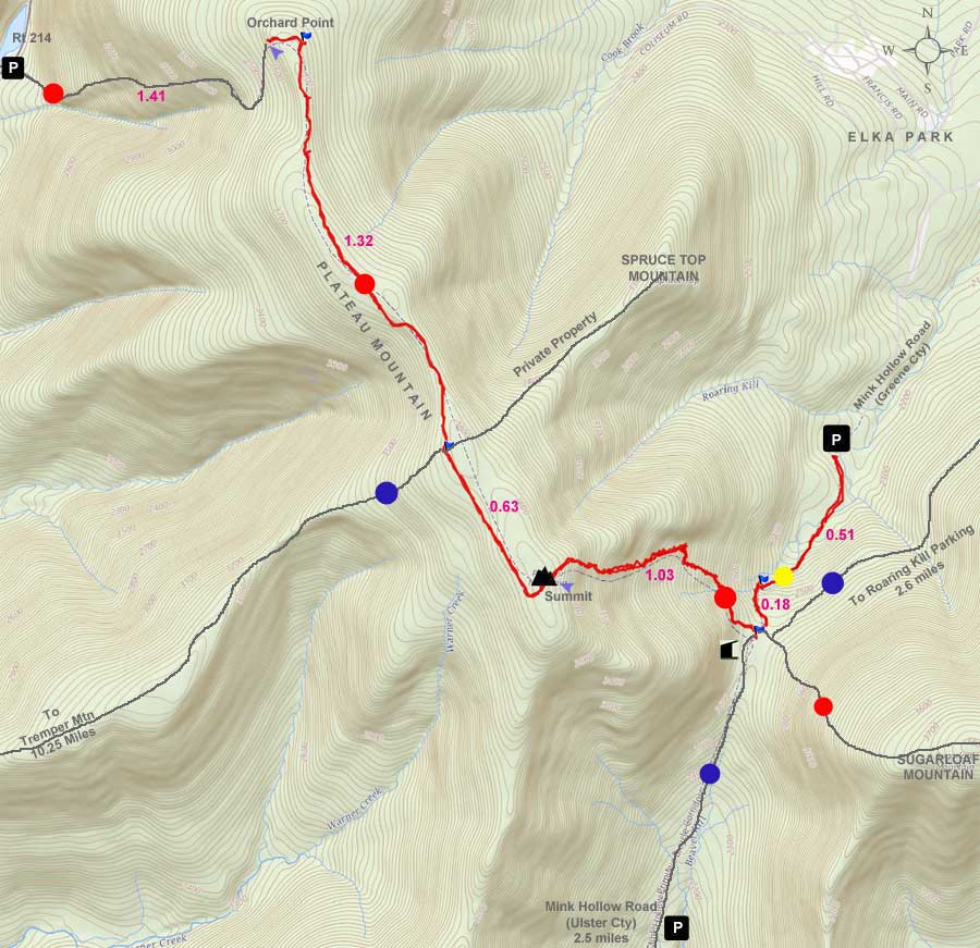 Plateau Mountain GPS map