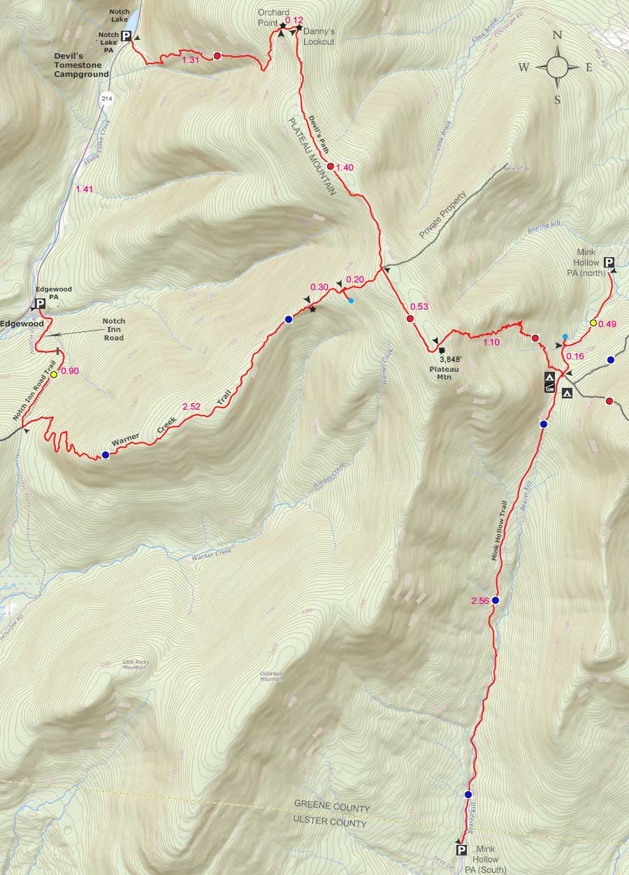 Plateau Mountain GPS map
