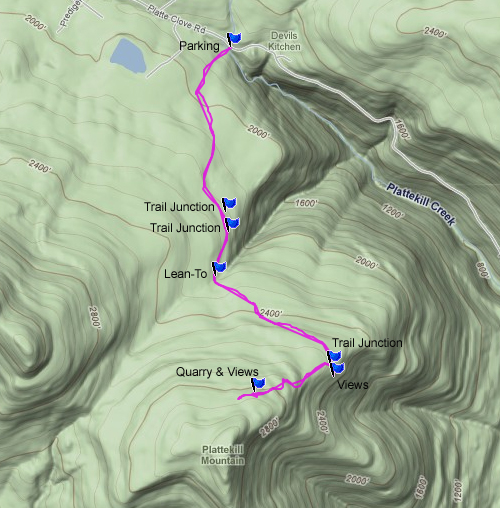 Plattekill Mountain GPS map