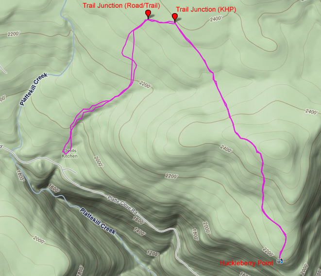 Catskill Mountains Kaaterskill Huckleberry Point GPS