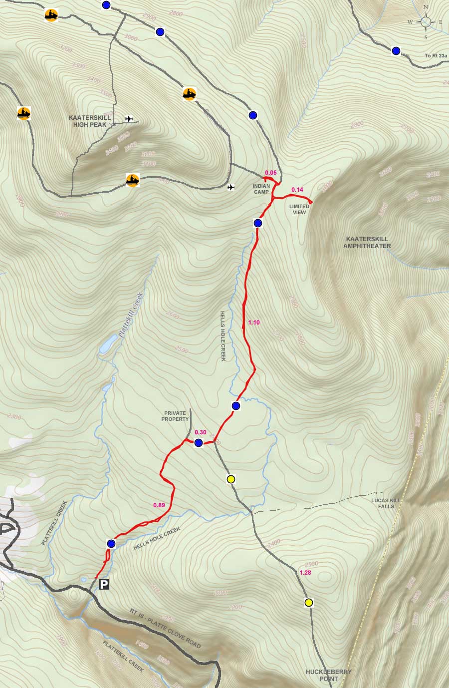 mohawk indian camps Kaaterskill GPS