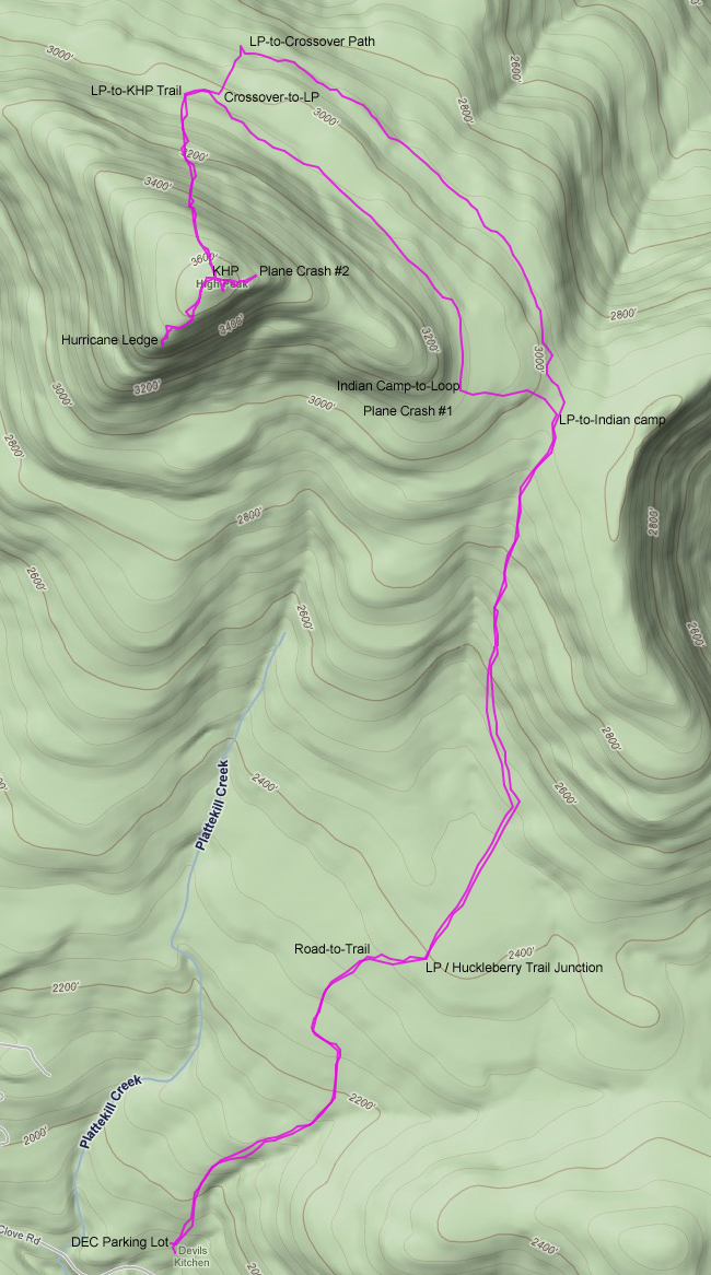 Catskill Mountains Kaaterskill Huckleberry Point GPS