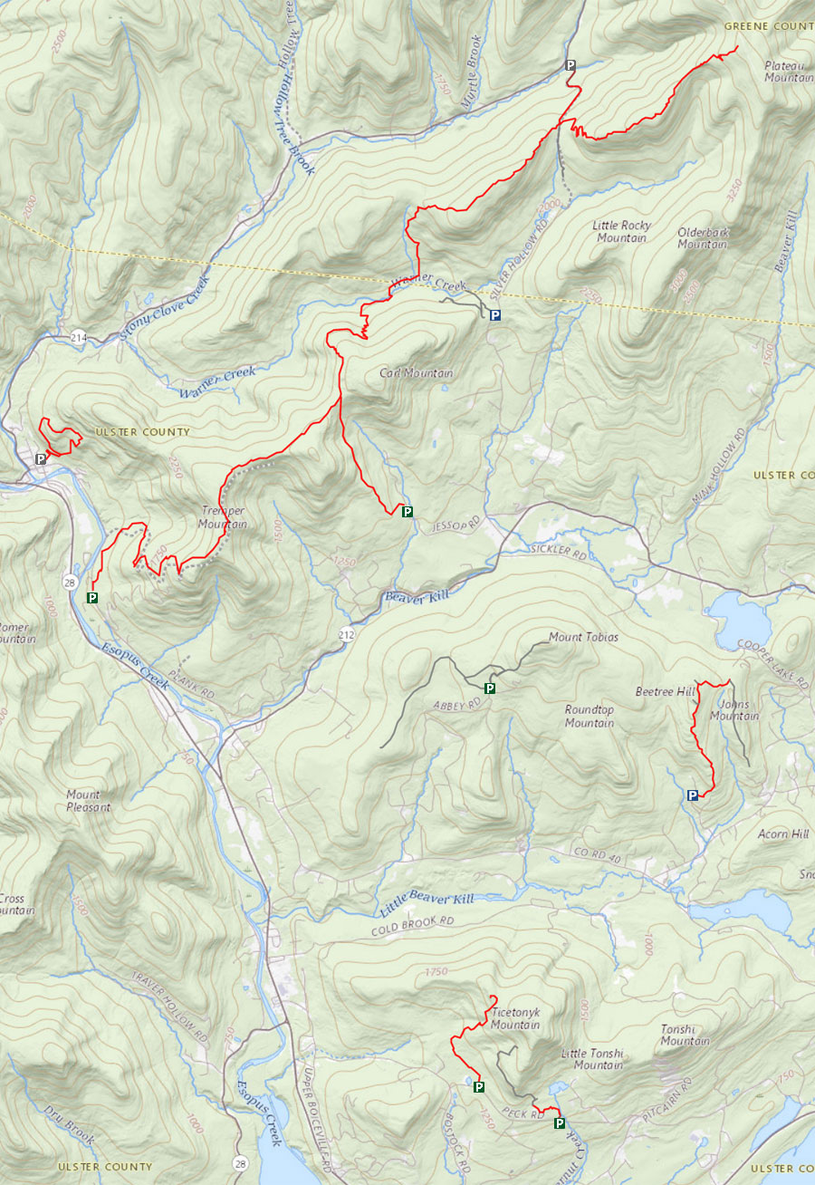hiking around phoenicia, Mt Tobias, and Ticetonyk