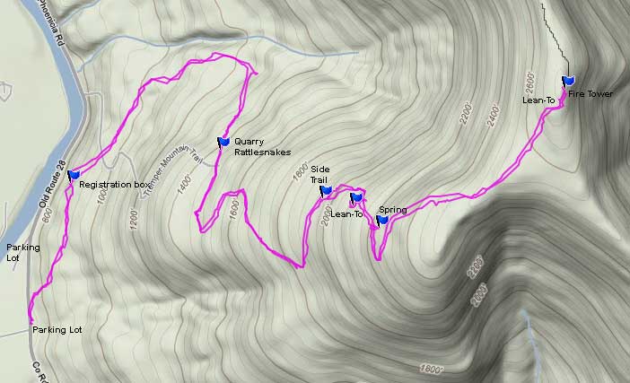 Tremper Mountain GPS map