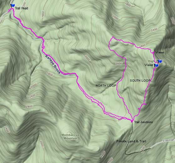 Ashokan High Point GPS map