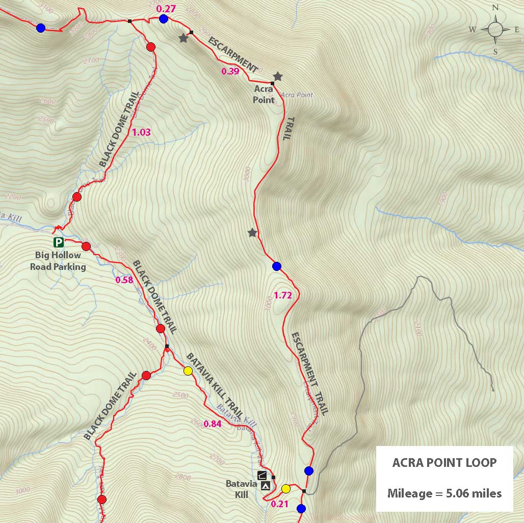 Catskill Mountains Acra Point Loop Trail GPS